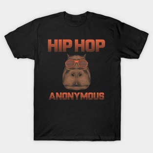 Funny HipHop Anonymous hippopotamus Hip Hop Pan Gift T-Shirt